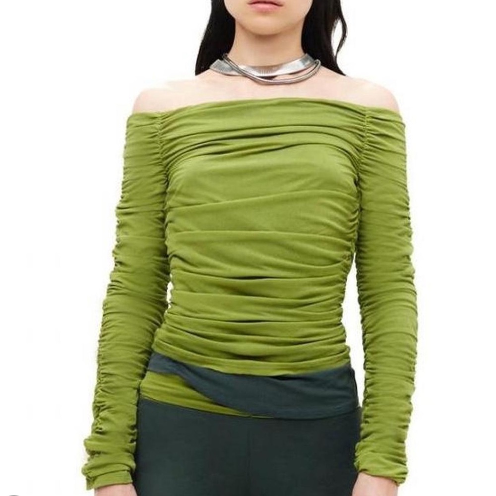 Simon Miller Double Layer Green Mesh Top